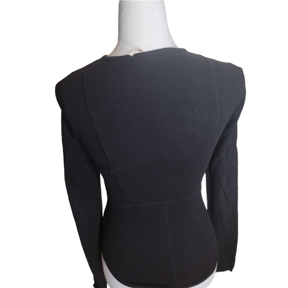 SOLD ~ Free People Lace Top Womens XSmall Long Sleeve Black Feminine XS - Picture 3 of 4